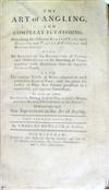 BASKERVILLE PRESS  1774  BOWLKER, CHARLES. The Art of Angling, and Compleat Fly-Fishing . . . Second Edition.